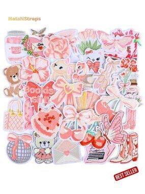 32PCS Girly Coquette Iron On Patches for Clothing DIY Craft